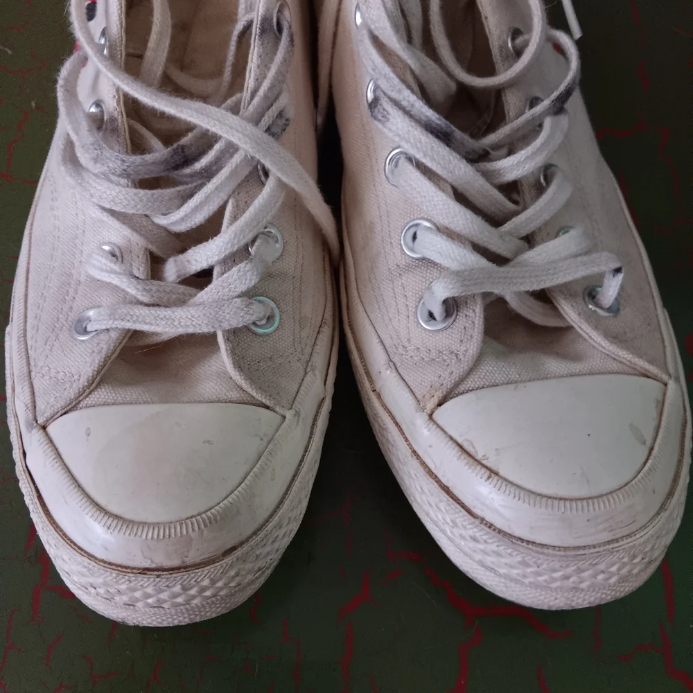 Converse Play Comme Des Garcons High Top White Shoes M9 W11 - Picture 3 of 7